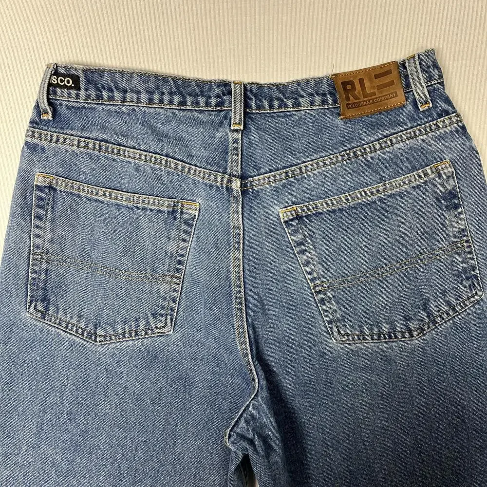 Polo Jeans Co. 67 Loose Fit Jeans Mens 34x30 Blue Relaxed Straight Denim Pants